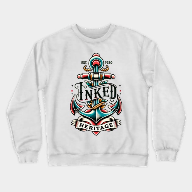 Inked Heritage Crewneck Sweatshirt by Neon Galaxia